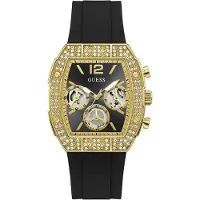 GUESS Analoog horloge 'Phoenix Quantum' goud / zwart
