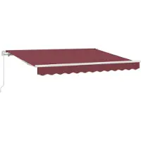 vidaXL Uitschuifbare luifel Bordeauxrood 300 x 200 cm Stof