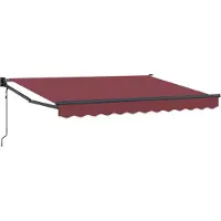 vidaXL Uitschuifbare luifel Bordeauxrood 3,5 x 2 m Polyester en Metaal