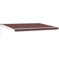 vidaXL Uitschuifbare luifel Bruin 4 x 2 m Polyester en Metaal