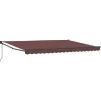 vidaXL Uitschuifbare luifel Bruin 4 x 2 m Polyester en Metaal