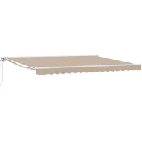 vidaXL Elektrisch Uitschuifbare Zonneluifel Beige 4,5 × 3,5 m