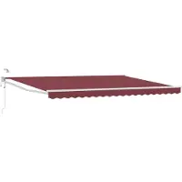 vidaXL Elektrisch Uitschuifbare Zonneluifel Bordeauxrood 4,5 × 3 m