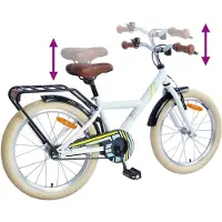 vidaXL Kinderfiets 18 Inch voor 5-7 jaar oud Wit