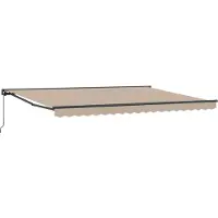 vidaXL Handmatig uitschuifbare luifel Beige 4 × 3,5 m