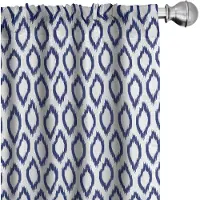 Abakuhaus Ikat gordijnen – 2x75x245 cm – microvezel – marineblauw