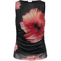 ONLY Top 'JDYLea' beige / framboos / cranberry / zwart