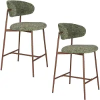 Housecraft living Claes Barkrukken rugleuning 65 cm Groen - Set van 2