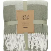 Jens Living Plaid Ivar Groen – Zacht en Warm Plaid 180x140 cm met Kwastjes