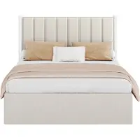 Vasagle - Bed - Met Opklapbare Lattenbodem - Opbergruimte Onder Bed - Met Hoofdbord