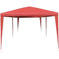 vidaXL Partytent Rood 600 x 300 x 255 cm PE en staal