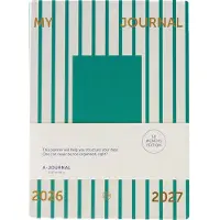 A-Journal My Journal - 18 maanden agenda 2026-2027 - A5 - groene strepen