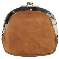 LEATHER DESIGN Leren Beursje L Hunter Bruin