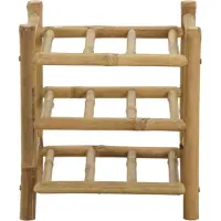 vidaXL Wijnrek Naturel 32,5 x 29,5 x 36 cm Bamboe