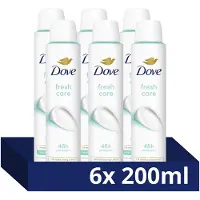 Dove Anti-Transpirant Deodorant Spray - Fresh Care - heeft een verbeterde langdurige geur en hydrateert de huid - 6 x 200 ml