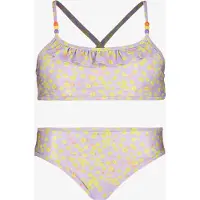 Osaga meisjes bikini met bloemenprint lila maat 134/140