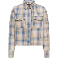 ONLY Blouse 'ONLLOU' beige / camel / lichtblauw