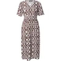 Pieces Blousejurk 'PCTALA' chocoladebruin / wit