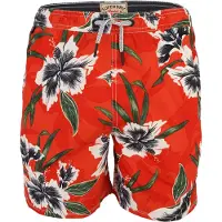 Superdry Zwemshorts ecru / marine / donkergroen / oranjerood
