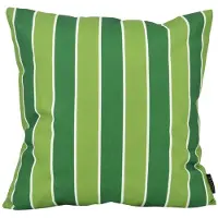 NOVÉE Sunset stripe green outdoor kussenhoes | 45x45 cm | katoen/polyester