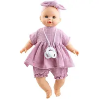 Paola Reina pop Sonia - speelgoedpop in paarsroze jurk 36 cm.