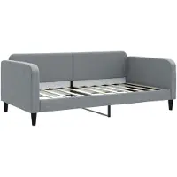 vidaXL Slaapbank 100x190 cm stof lichtgrijs