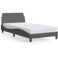 vidaXL Bedframe "Dover" stof donkergrijs 100x203 cm