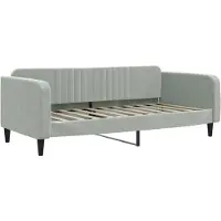 vidaXL Slaapbank 100x190 cm fluweel lichtgrijs