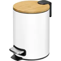 Songmics - Prullenbak - Pedaalemmer - Uitneembare Binnenemmer - Softclose voor Badkamer
