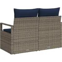 vidaXL Tuin Sofa met kussen 120 x 62 x 69 cm poly rattan
