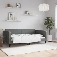 Prolenta Maison Exclusive - Dagbed, donkergrijs, 100x190 cm, stof