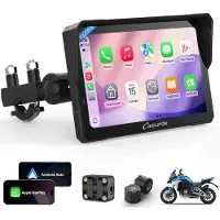 Carpuride W702Pro +TPMS - Motorfiets Carplay-scherm - intercomfunctie - kompas - barometer - touchscreen - muziek delen - dubbele Bluetooth