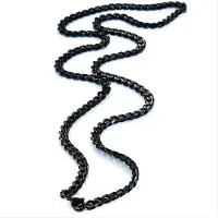 Jumada 's - Valentijn Cadeautje voor Hem - Cuban Link Ketting Heren Zwart - Dikke Schakels - 5mm - Kettingen - Schakelketting - Valentijnsdag voor Mannen - Cadeautjes