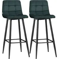 HOMCOM barkrukken - polyester - staal - 42L x 47B x 105H cm - groen