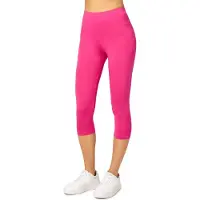 Merry Style MS-MS10-144-LE Dames Capri Leggings - Sport - Vrijetijdsbroek - 3/4 Lengte - Viscose - Sporbroek - Yogabroek - Roze - S