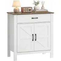 HOMCOM Dressoir-Spaanplaat, MDF-77L x 39,3B x 81,5H cm-Wit