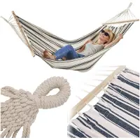 Zolta - Hangmat met Spreidstok - 220x160cm - Tweepersoons - Polyester en Katoen