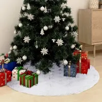 Prolenta Maison Exclusive - Luxe kerstboomversiering, wit, 90 cm, kunstbont