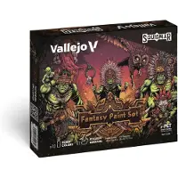 Acrylicos Vallejo Fantasy Paint Set by Squidmar - Vallejo - 12 verfjes - 12 kleuren - 1 miniatuur - gratis handleiding