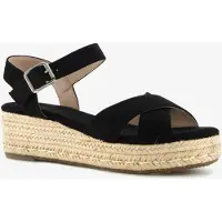Blue Box dames espadrilles met sleehak zwart maat 38