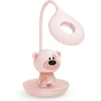 Luxus Tafellamp Nachtlamp Kinderkamer Doggy Mini - Roze - Nachtlampje baby - Voor kinderen - Slaapkamer - Draadloos - Oplaadbaar