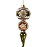Clayre & Eef Kerstbal Overig Ø 6x17 cm Groen Glas Kerstballen