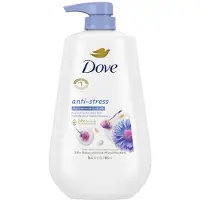Dove Anti-Stress Body Wash met Pomp 907ml – Blue Chamomile & Oat Milk – Sulfaatvrij & Parabeenvrij – Hydraterende Douchegel voor 24u Zachte Huid