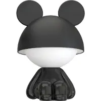 Luxus Tafellamp Nachtlamp Kinderkamer Mouse - Zwart - Nachtlampje baby - Voor kinderen - Slaapkamer - 7 kleuren licht - RGB - Bluetooth speaker - Draadloos - Oplaadbaar
