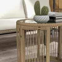 Laura Tuinmeubelset 3-delig met ligstoel, tweezitsbank en salontafel 122x79x75 cm – Moderne rotan tuinset met comfortabele kussens, water- en UV-bestendig, perfect voor terras, balkon en tuin –
