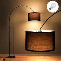 Ren Booglamp - Woonkamer Booglamp - Eetkamer Booglamp - 180x108 - Stoffen Lampenkap - Zwart - 70cm x 29cm x 165cm; 6 kg