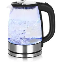 Ren Waterkoker - Waterkoker Met Temperatuurregeling - Waterkoker Glas - Zilver - 23cm x 17cm x 25cm