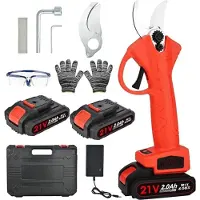 Core Elektrische Snoeischaar – Takkenschaar Met Accu – Bloemenschaar – Rood - 32cm x 12cm x 7cm