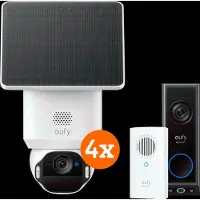 Eufy SoloCam E42 4-Pack + Video Doorbell E340 + Chime