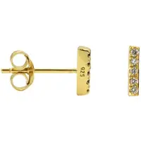 Karma Oorbellen Zirconia Tube Goud
